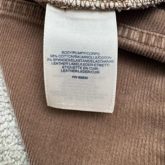 Lands' End Mid Rise Straight Leg Corduroy Pants Womens 4 Brown Cotton Stretch - Picture 8 of 16